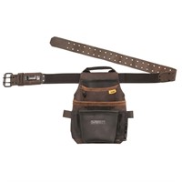 DEWALT Genuine Leather Tool Pouch & Tool Belt, 12