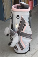 NEW TOP-FLITE Pink & Grey Lightweight Golf Bag