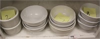 Shelf lot: 5 large plastic bowls & other asstd