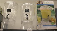 Shelf lot: 3 large plastic beverage dispensers