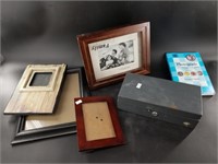 Small photo frames, 1990 coin grading book, small