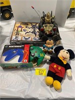 VINTAGE BOXED N64 CONTROLLER, MICKEY MOUSE PLUSH