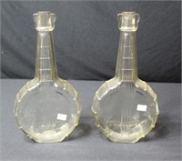 Pair of Violin Glass Bottles