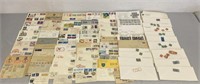 70 PCs Of Envelopes & Post Cards W/ Vintage Stamps