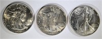 3-1945-S WALKING LIBERTY HALF DOLLARS, CH BU