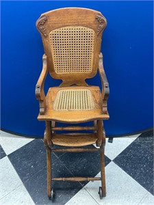 * Antique Convertible High Chair / Rocker