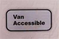 New Van Accessible reflective aluminum sign,