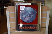 Framed Mirrored Budweiser/ Largemouth Bass Sign