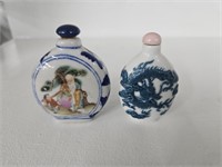 2 vintage Chinese snuff bottles