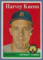 1958 Topps #434 Harvey Kuenn Detroit Tigers