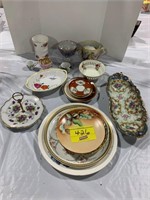 GROUP OF HAND PAINTED PORCELAIN OF ALL KINDS,