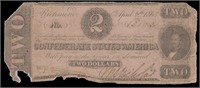 T-61 Confederate States Currency $2 CSA Civil War