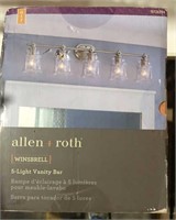 Allen and Roth five light vanity bar, Not tested