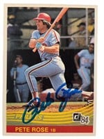 1984 Donruss Baseball Autographed Pete Rose
