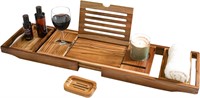 XcE Teak Tray  Expandable to 105cm w/ Stand