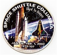 Coin  2003 Silver Eagle with Space Shuttle Overlay