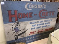 Metal “Carson’s Home-Crete” Sign