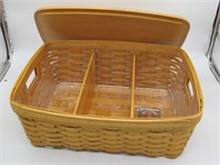 LARGE LONGABERGER BASKET W/ TOP ALL CLEAN 21X9IN