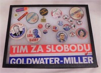 1960's political pinback button pins & more in