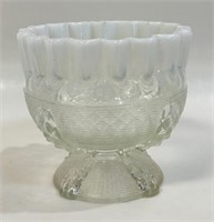 LOVELY OPALESCENT GLASS COVERED DISH