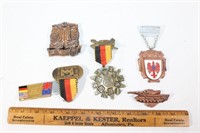 6 VTG German metal Medals -Volksmarch