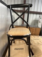 (4) NEW Outdoor Chairs with Wicker Seat