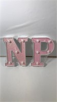 New N & P Letter Lights