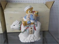 Polar bear cookie jar Cherished Teddies