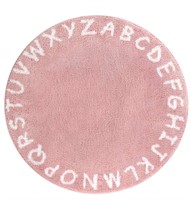 Baby Alphabet area rug pink