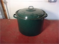Large Green Metal Pot