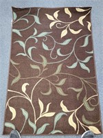 Brown and Floral Rug