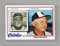 Earl Weaver 1978 Topps Manager Card #211