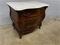 Union National Marble Top 3-drawer Stand