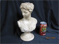 Vtg Greek Roman Bust Of Artemis Statue