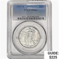 1947-D Walking Liberty Half Dollar PCGS MS64