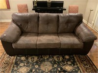 Leather and Micro Fiber Couch- Very Nice