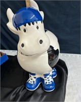 sport cow cookie jar