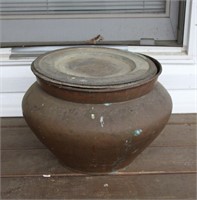 Antique Metal Pot w/ Lid