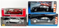 Lot of 4 Luxury Cadillac 1:18 Die Cast Cars