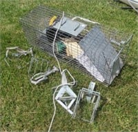 Lot of various traps including live traps and