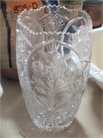 Crystal Cut Flower Vase