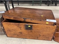 Refinished Flat Top Storage Trunk