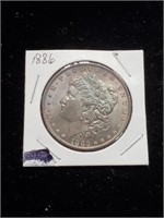 1886 90% Silver Morgan Dollar.