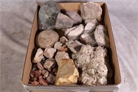 Box of Interesting Rocks; Petrified Wood, & More