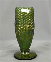 Corn vase w/stalk base - green