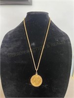 14K Chain & 1904 $20 Coin Pendant