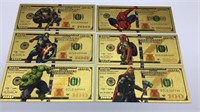 Marvel Superhero Collectible Gold Bills