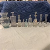 Vintage Bottles & Vase