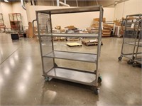 3-Tier Rolling Caged Cart