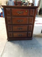 Vintage 4 drawer oak chest